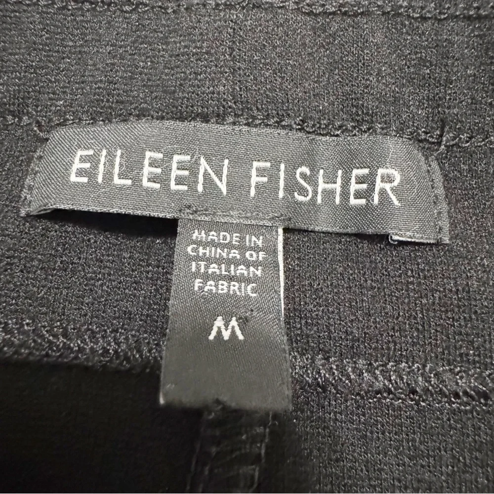 Eileen Fisher Viscose Stretch Ponte Skirt Black Medium